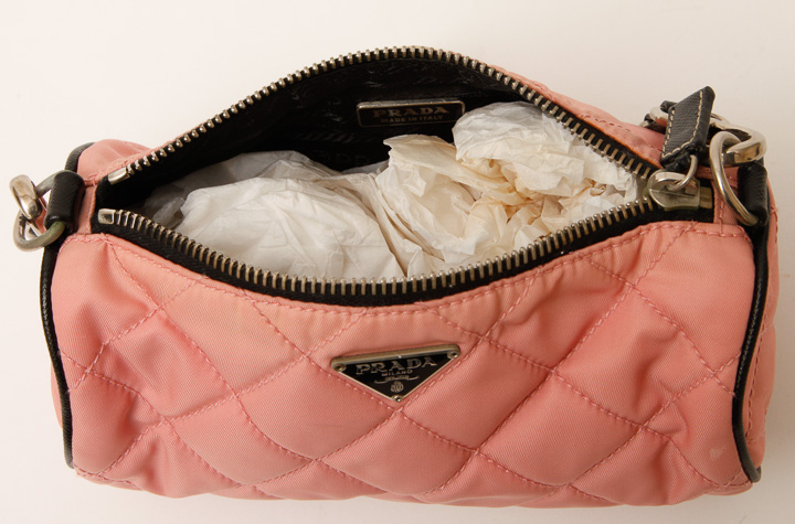 Pink Quilted Prada Handbag
