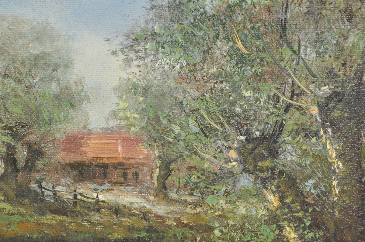 Heinz Boeckmann Heinz Boeckmann Oil Painting of Ducks on a Pond