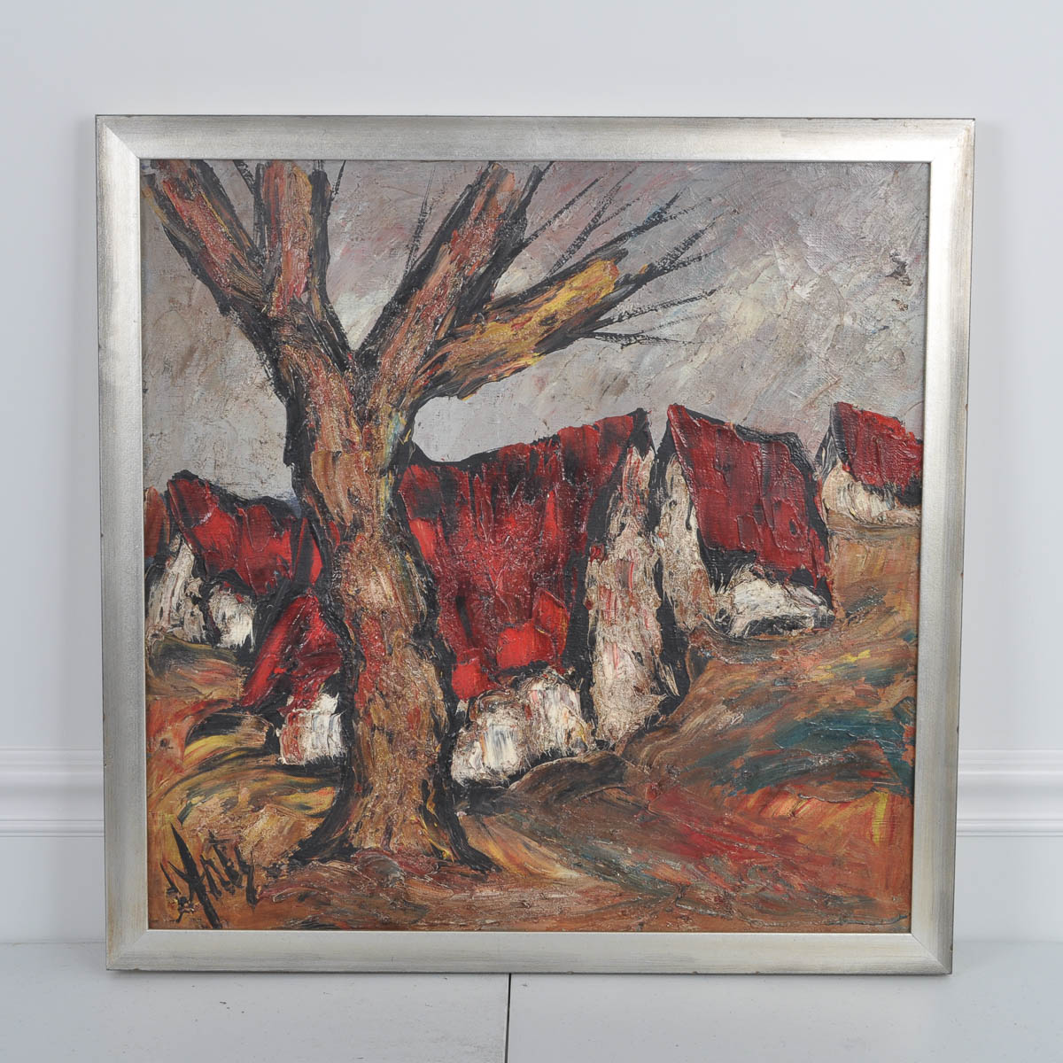 Henri d'Anty Signed Oil Painting "Maisons"