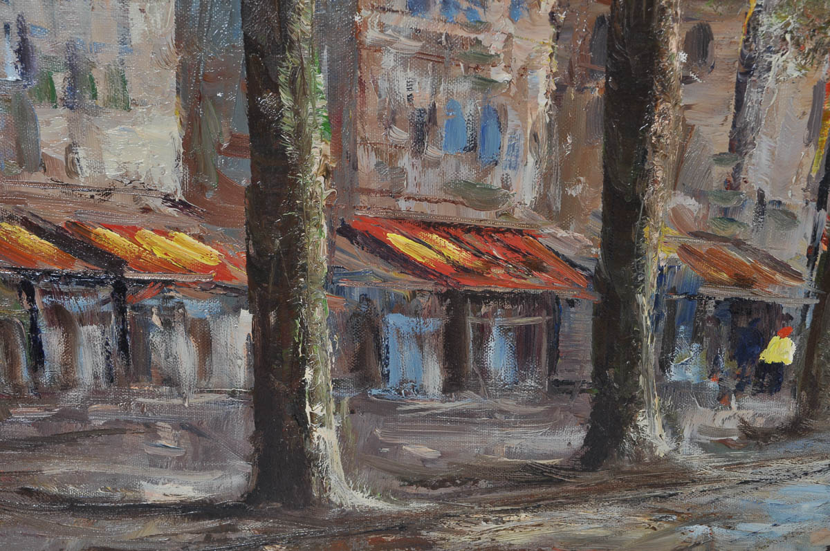 Günter Seekatz Signed Oil Painting of Street Vendors
