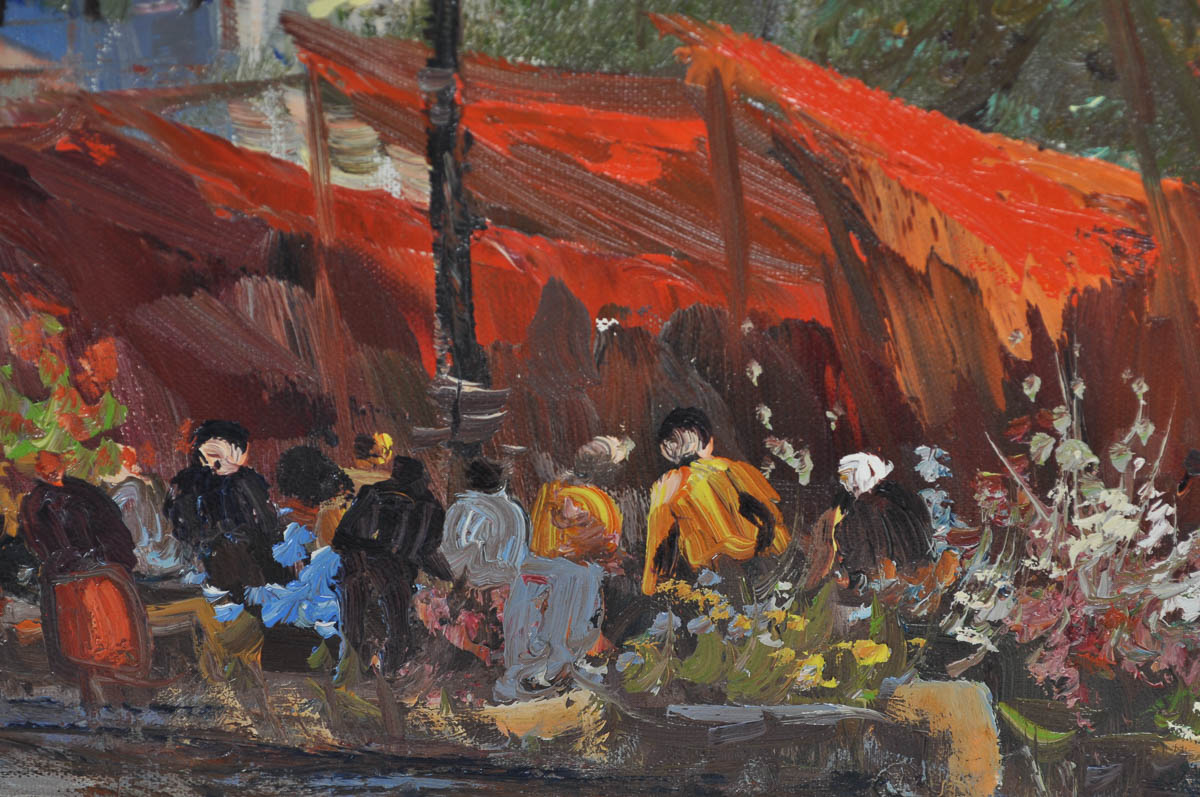 Günter Seekatz Signed Oil Painting of Street Vendors