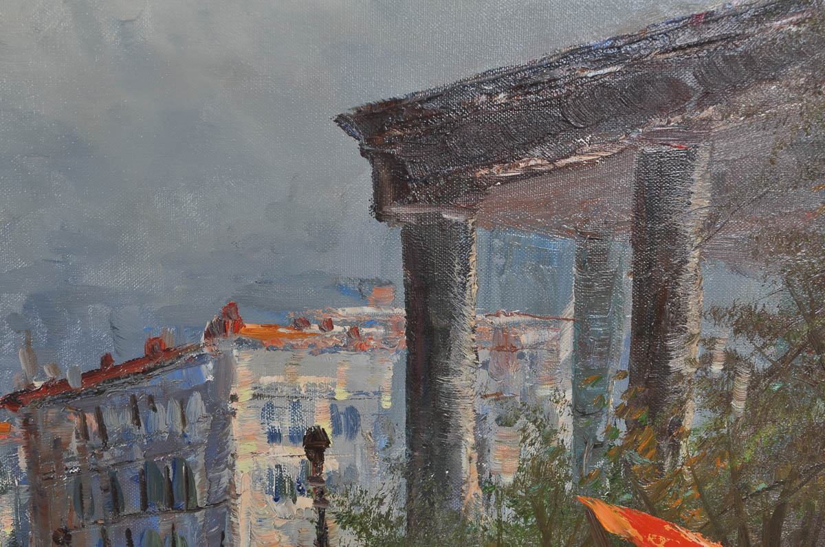 Günter Seekatz Signed Oil Painting of Street Vendors