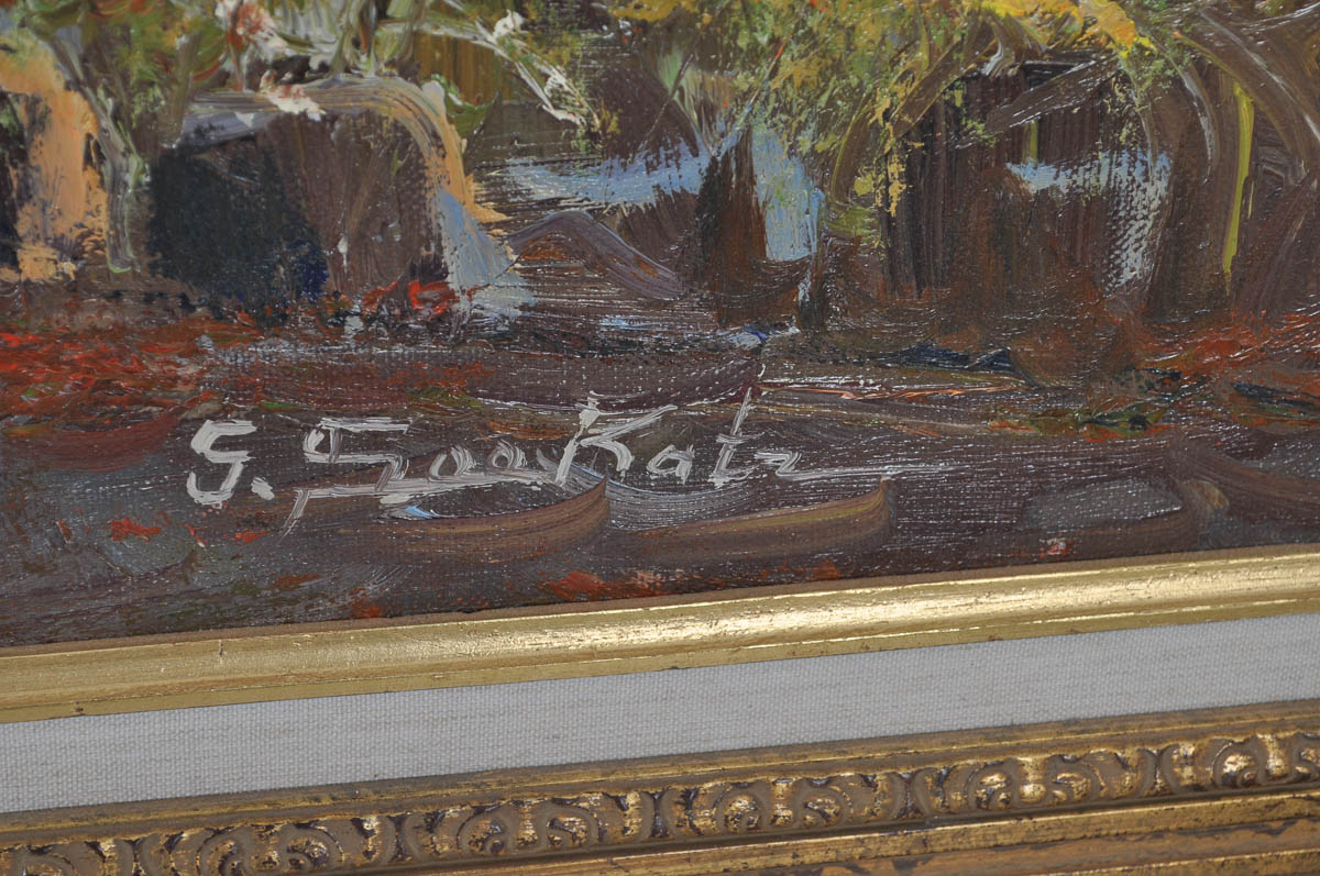 Günter Seekatz Signed Oil Painting of Street Vendors