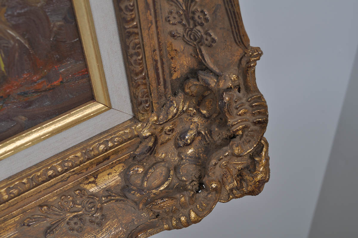 Günter Seekatz Signed Oil Painting of Street Vendors