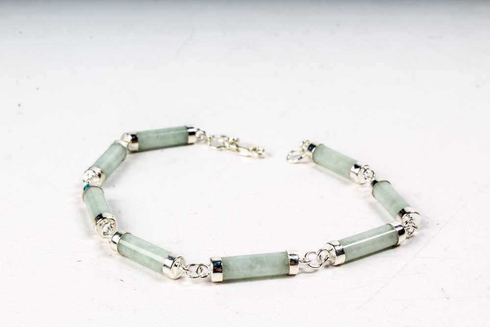 Sterling Silver and Jade Bracelets
