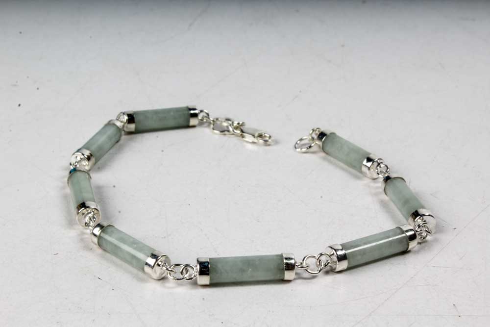 Sterling Silver and Jade Bracelets