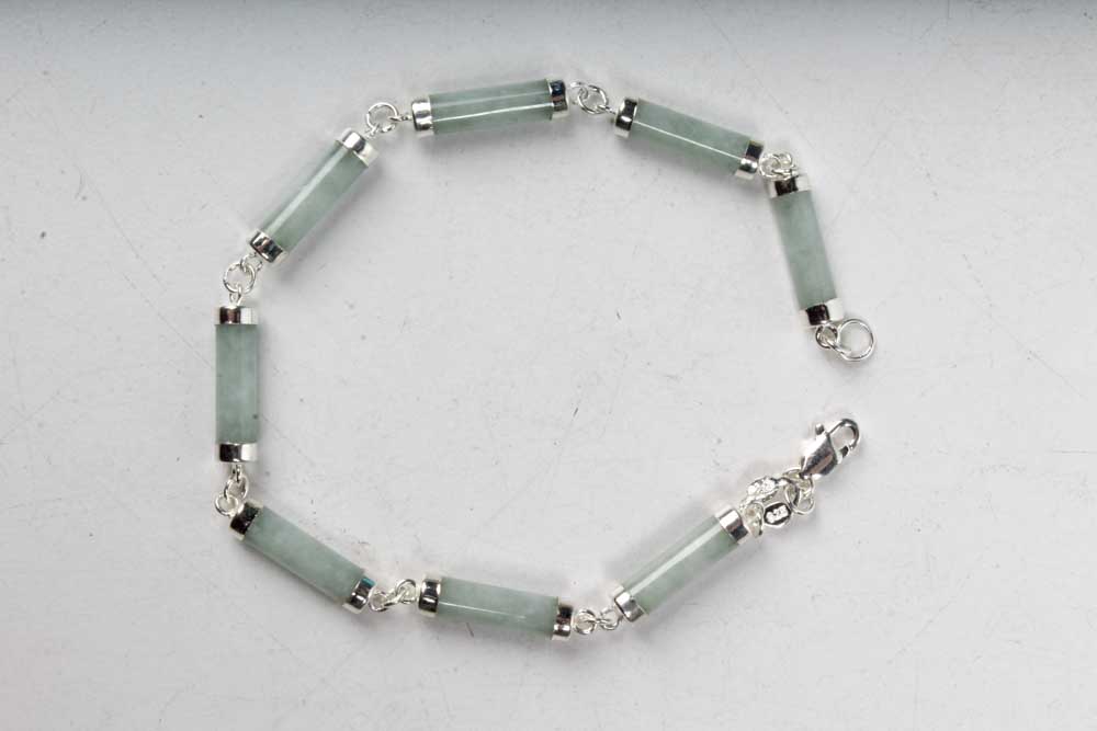 Sterling Silver and Jade Bracelets