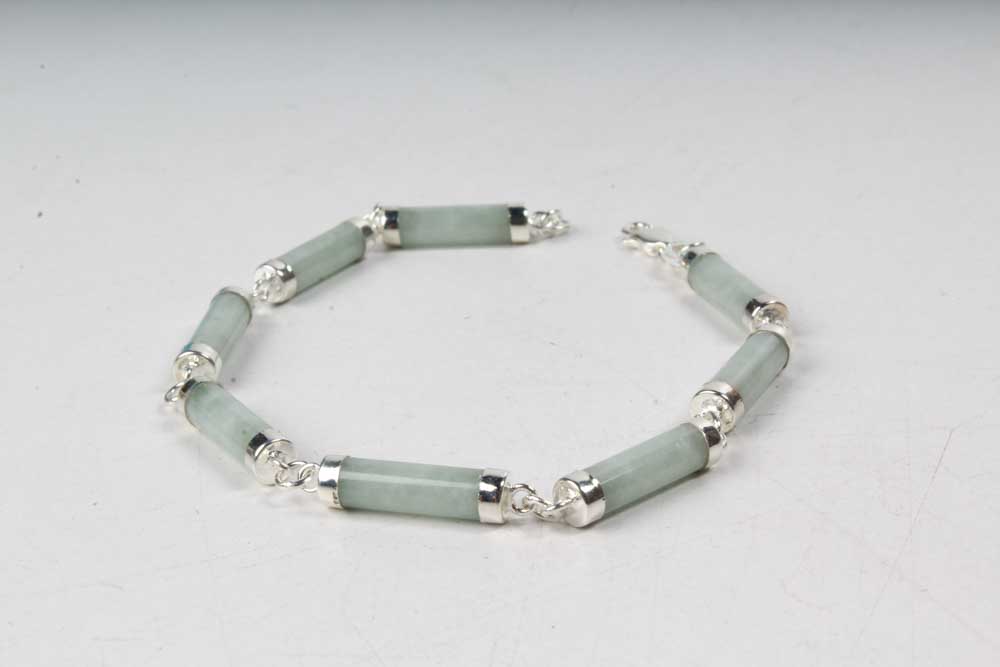 Sterling Silver and Jade Bracelets