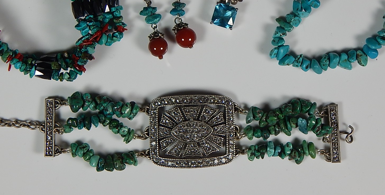 Beaded and Sterling Silver Jewelry Including Haley Hill