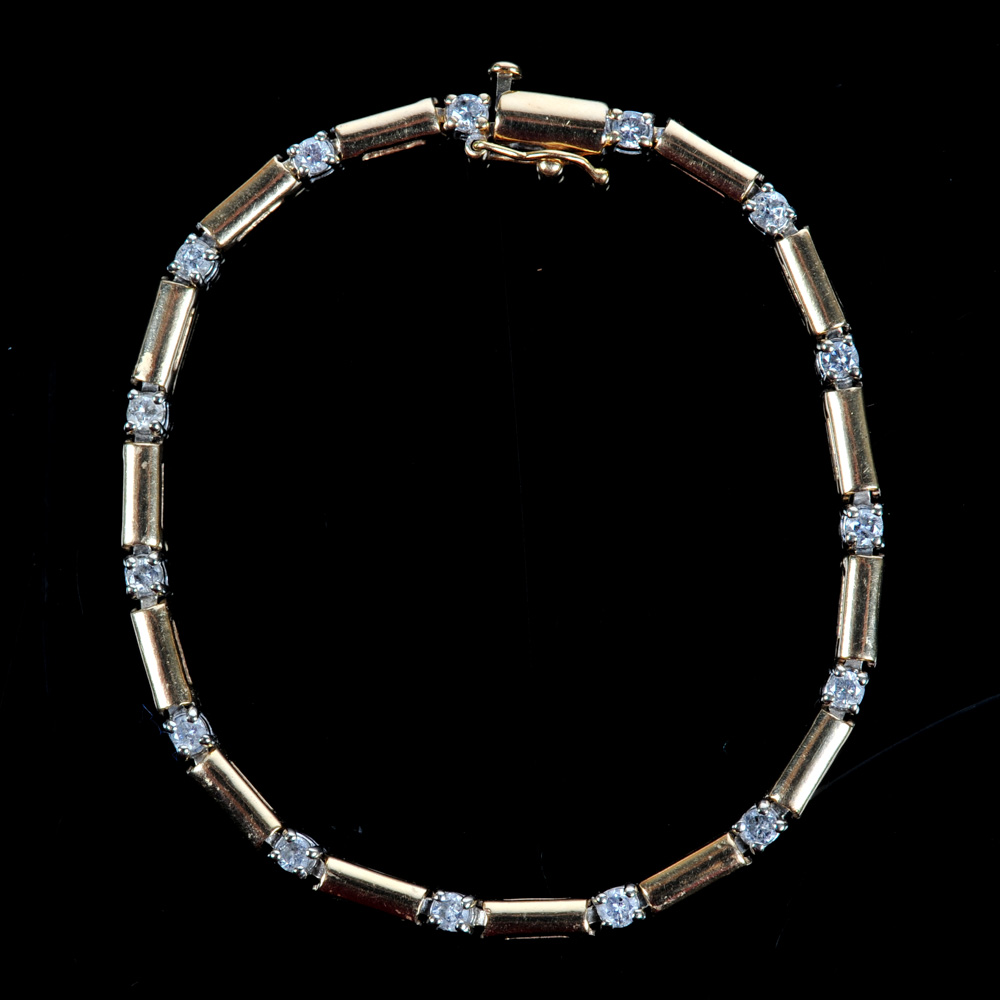 10K Yellow Gold 0.60 CTW Diamond Bracelet