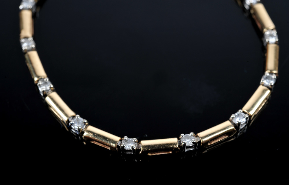 10K Yellow Gold 0.60 CTW Diamond Bracelet