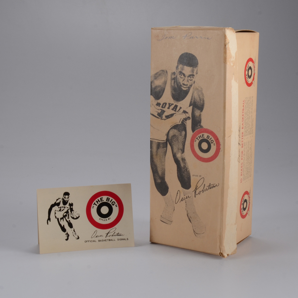 Vintage Oscar Robertson Cincinnati Royals Shoe Box And Photo Card