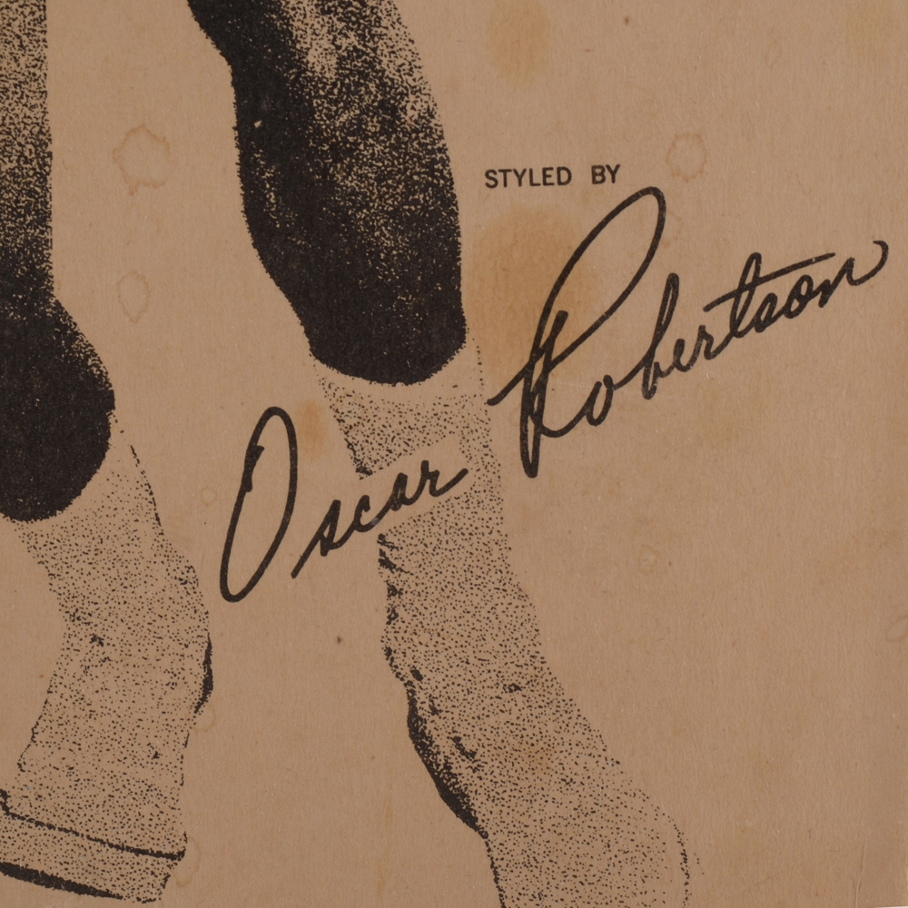 Vintage Oscar Robertson Cincinnati Royals Shoe Box And Photo Card