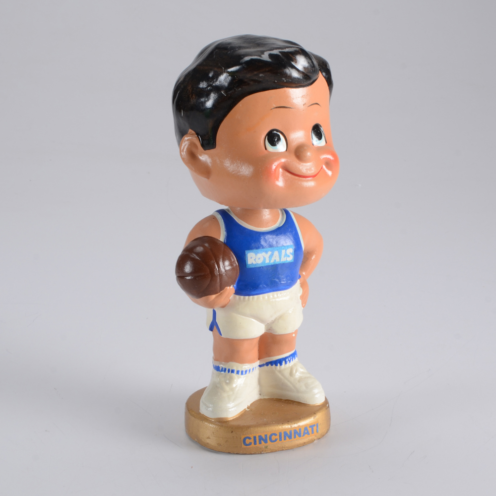 Rare 1960s Cincinnati Royals Basketball Bobble Head Doll