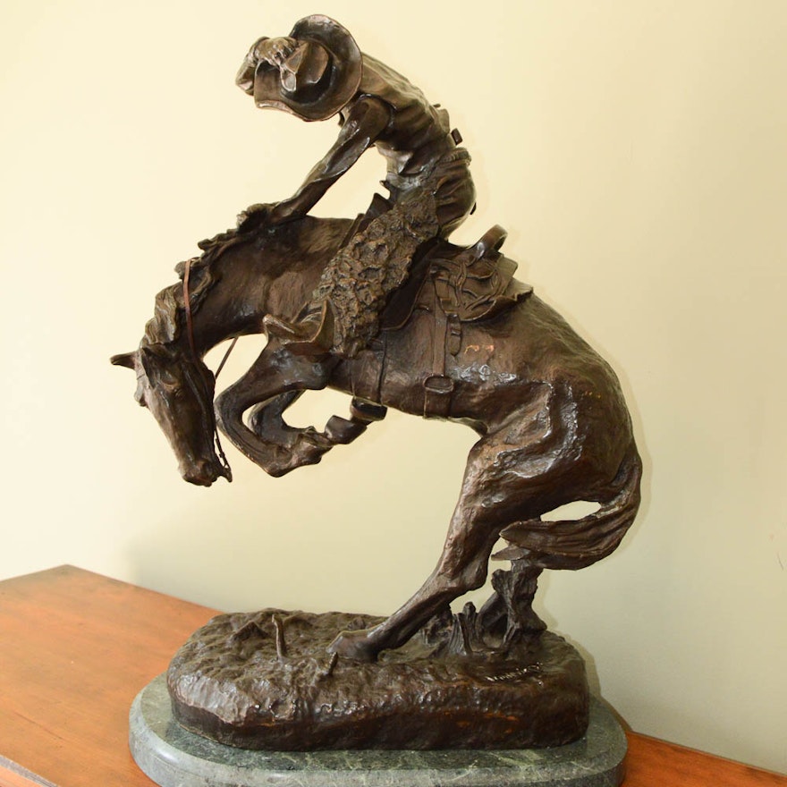 Frederick Remington Bronze Reproduction "The Rattlesnake"