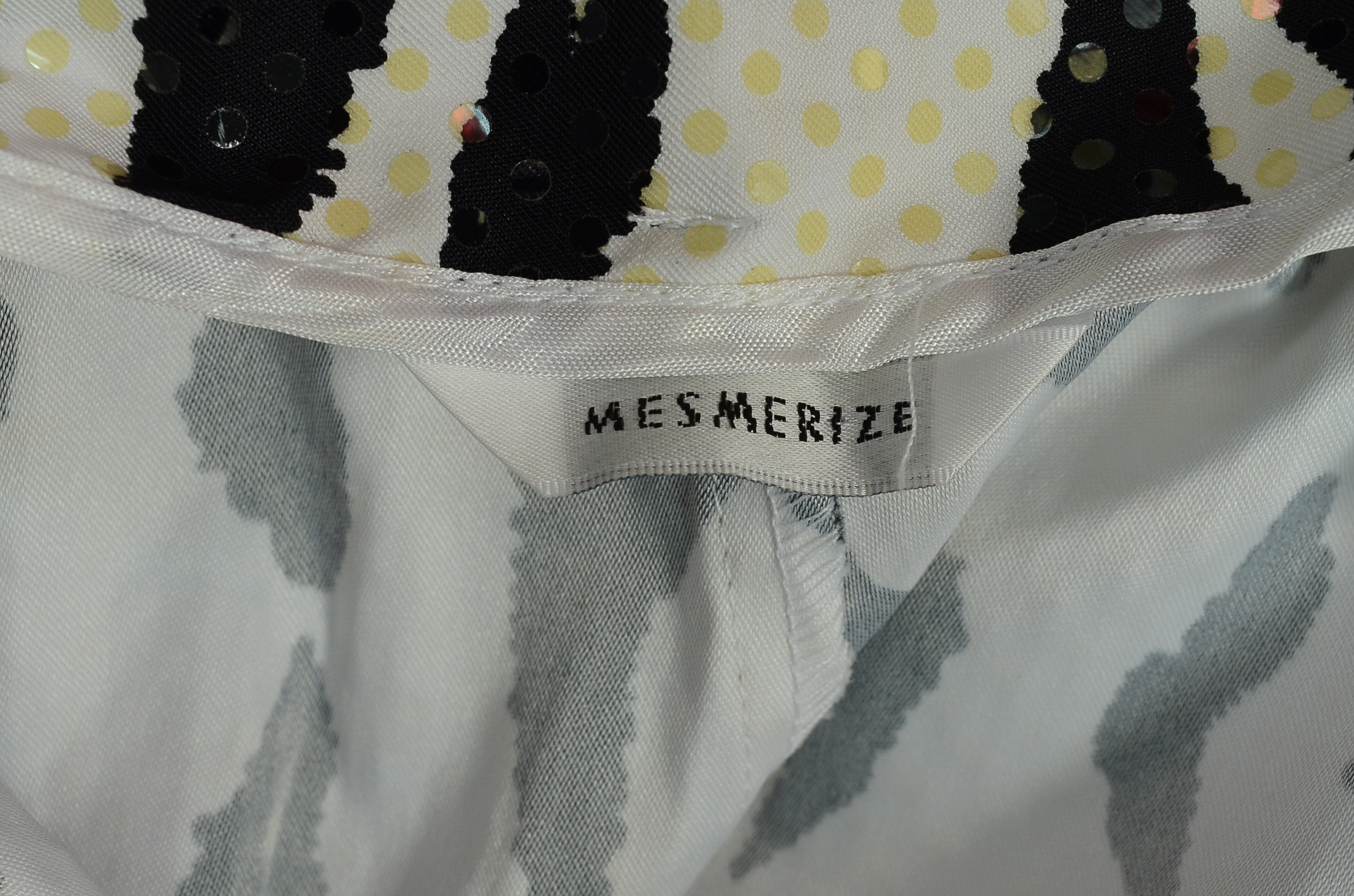 Kami Kam-Mesmerize Black and White Zebra Print Ensemble with Reflective Polka Dots