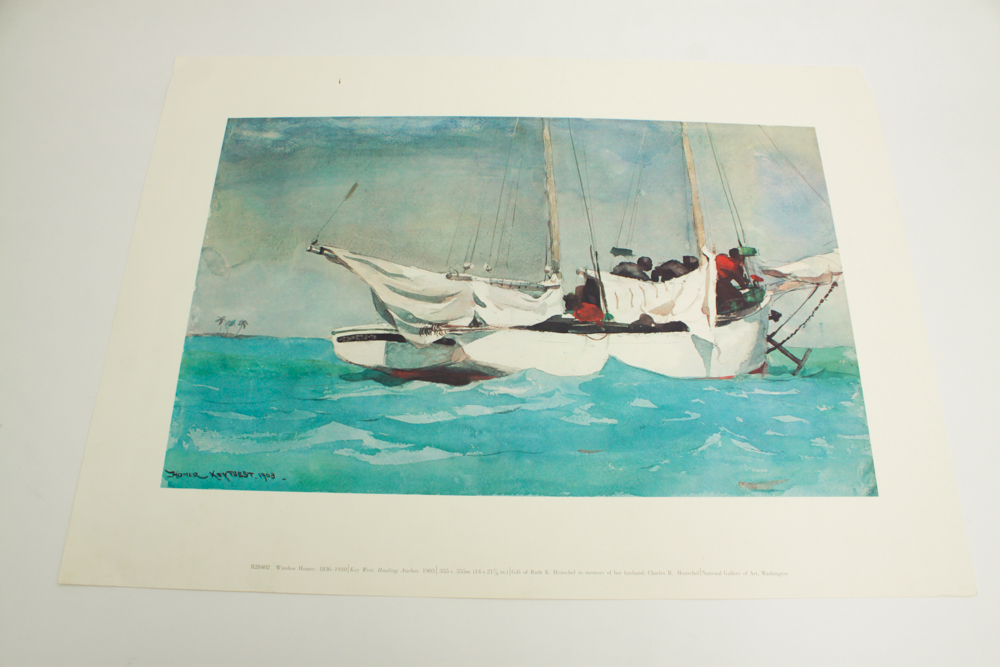 Pair of Smithsonian Offset Prints after Watercolor Paintings