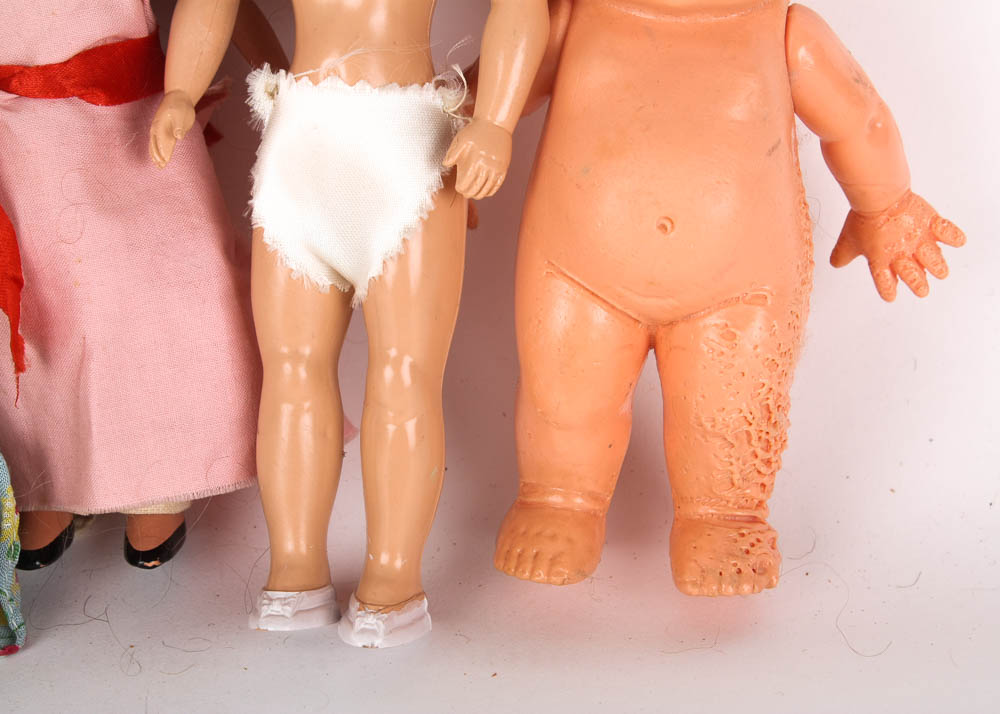 Vintage Nancy Ann Bisque Storybook Dolls with Painted Lashes