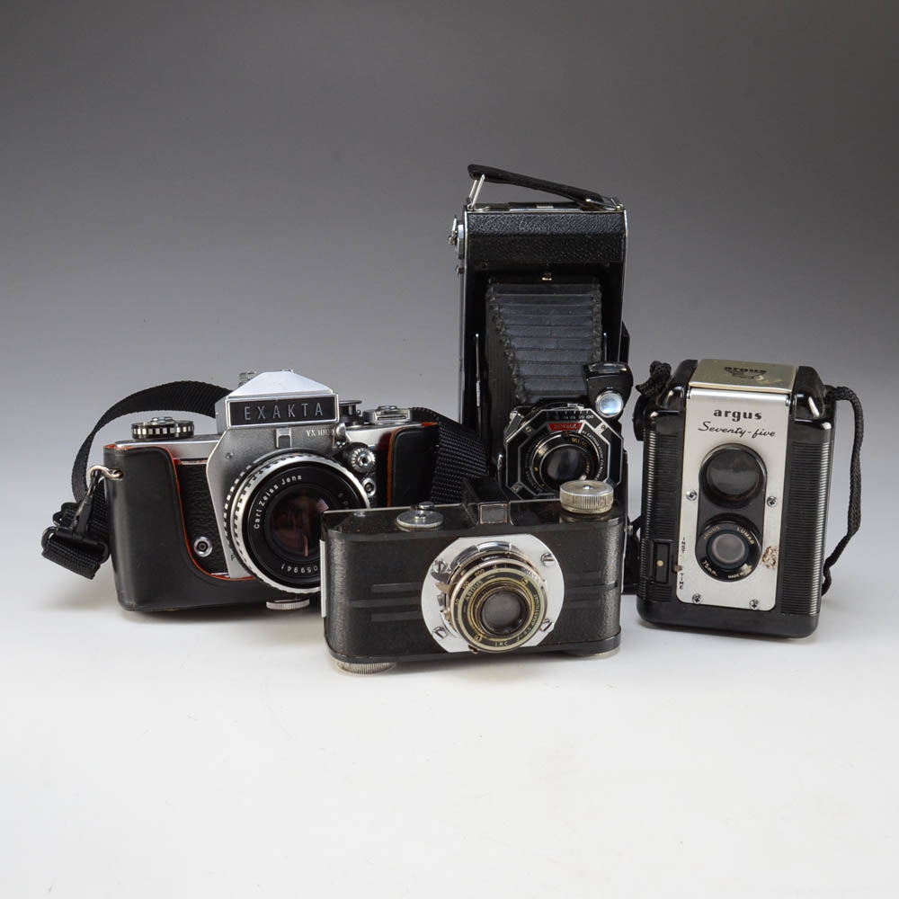 Group of Vintage American and German Cameras
