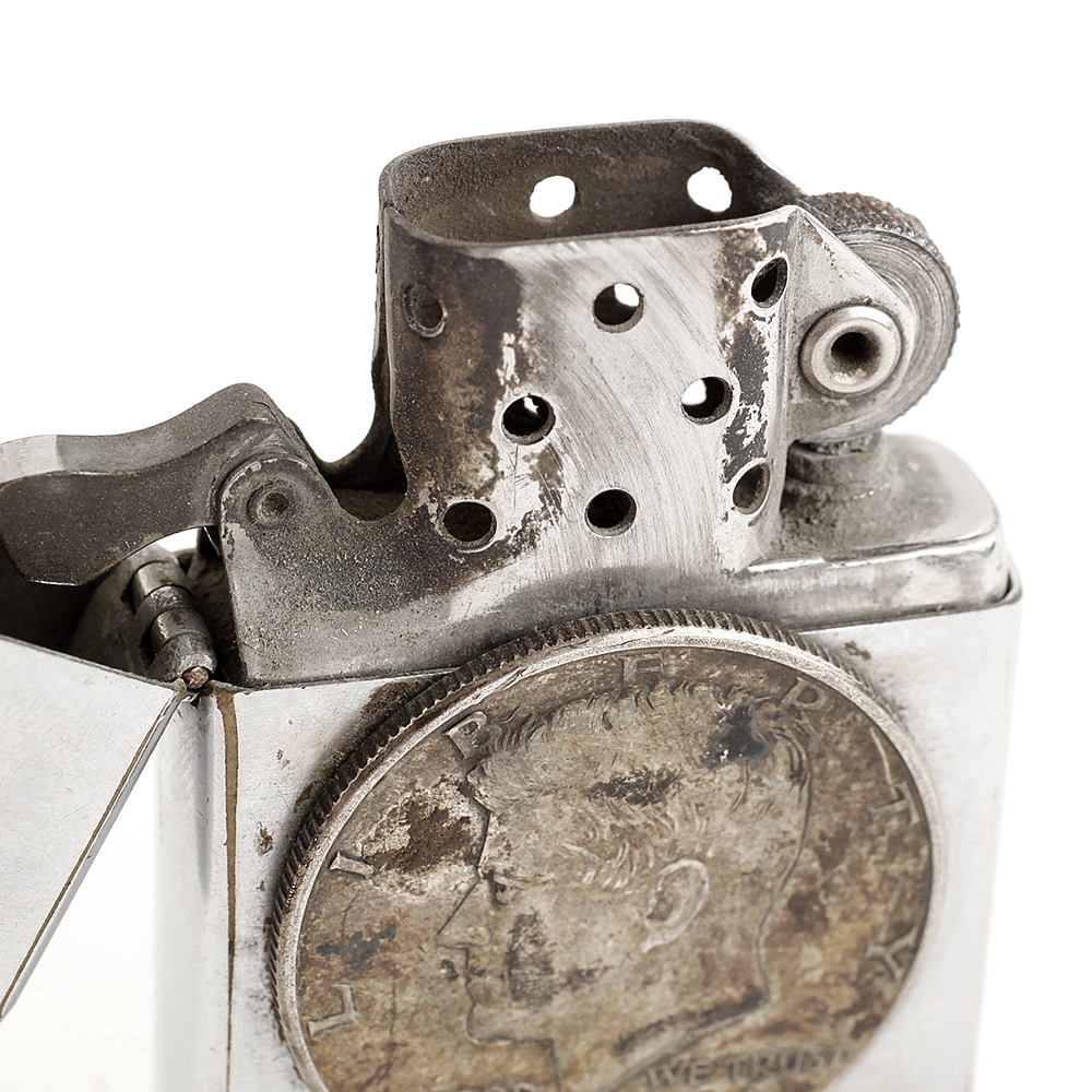 1964 John F. Kennedy Half Dollar Adorned Zippo Lighter