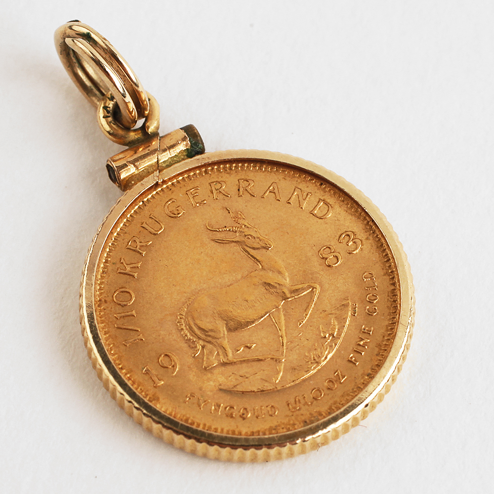 1983 1/10 Krugerrand Coin Pendant