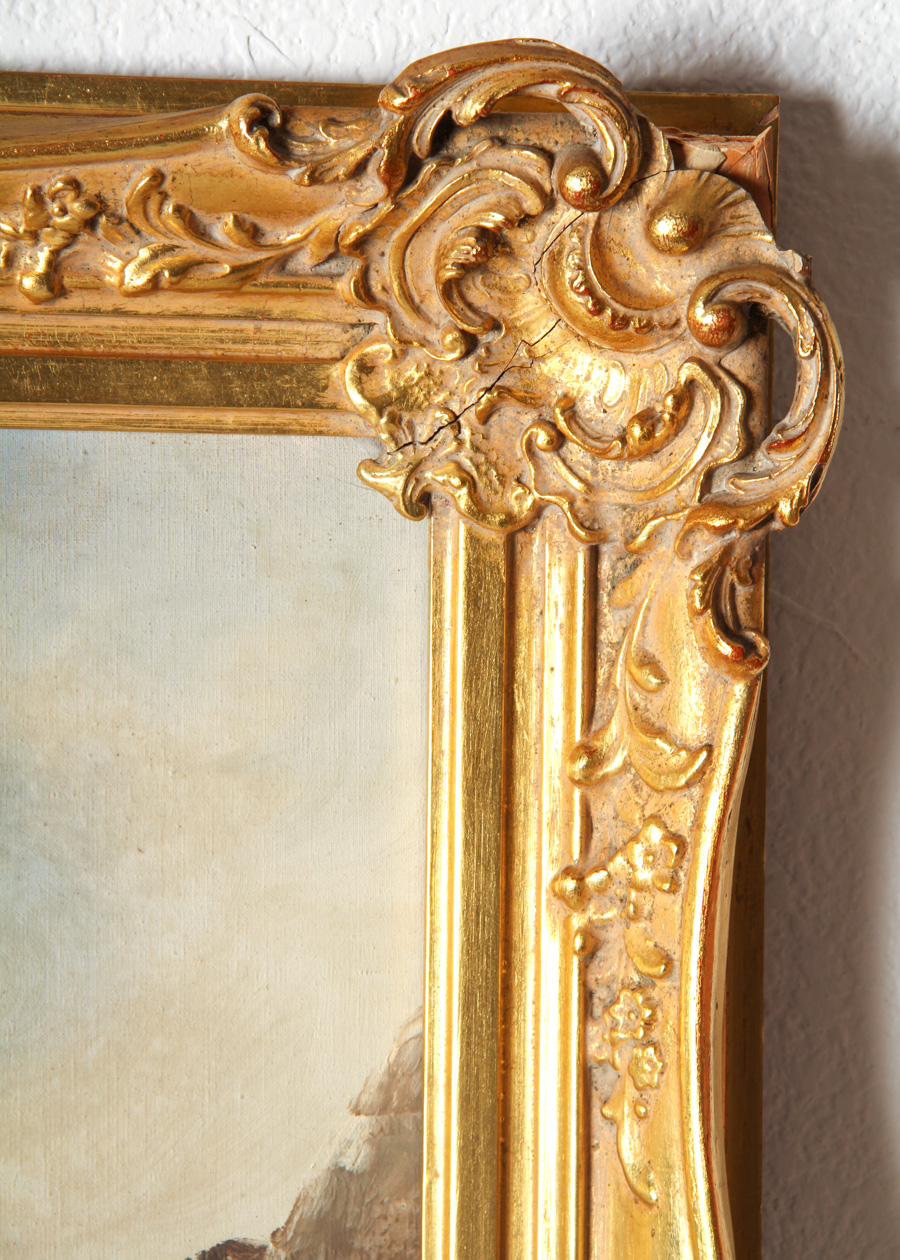 Original Carlo Mancini Italian Countryside Landscape Oil Painting