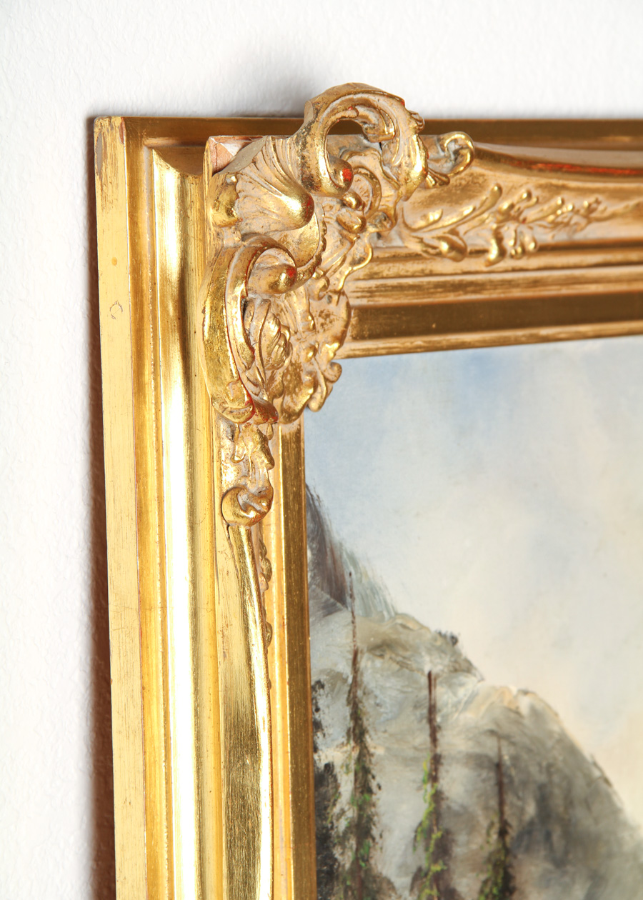 Original Carlo Mancini Italian Countryside Landscape Oil Painting