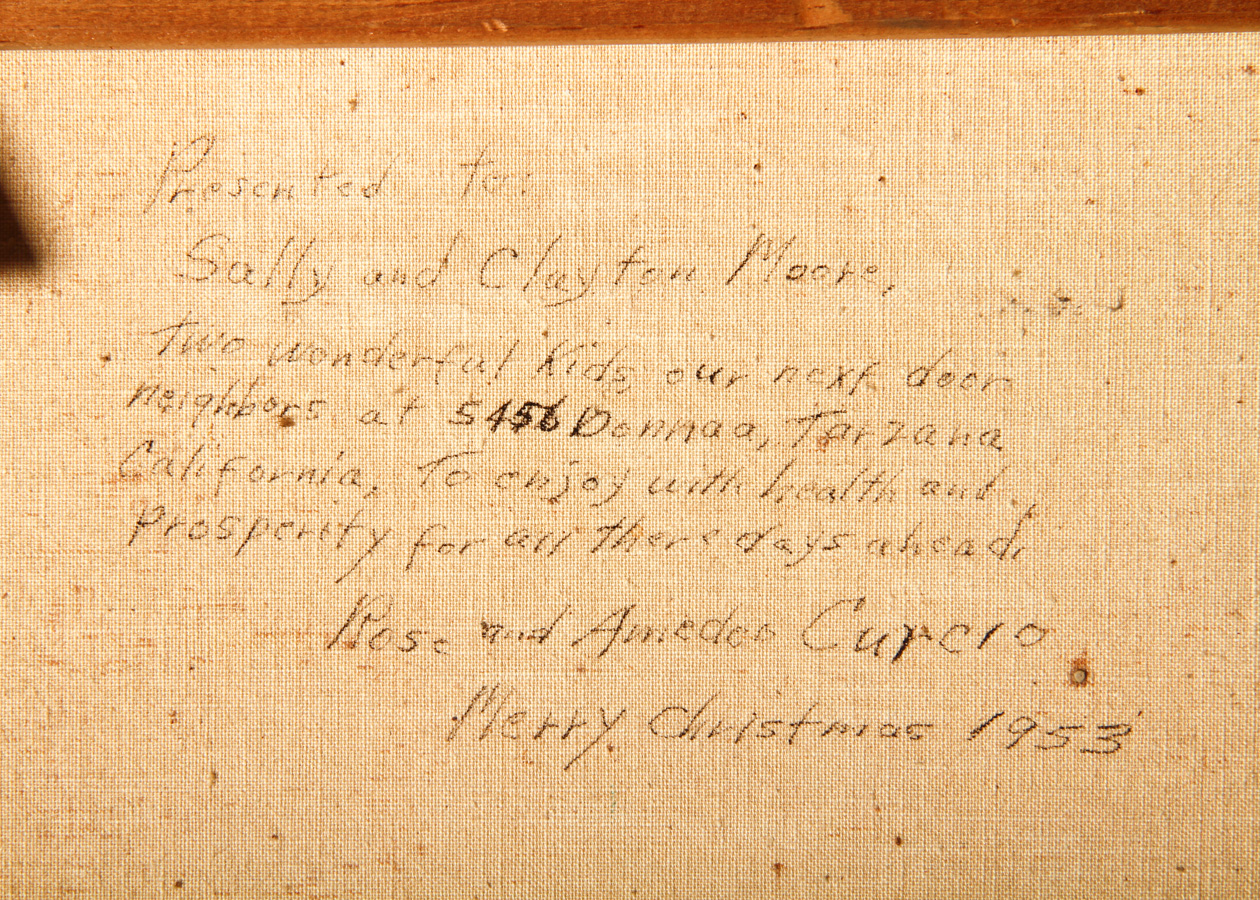 Original Carlo Mancini Italian Countryside Landscape Oil Painting