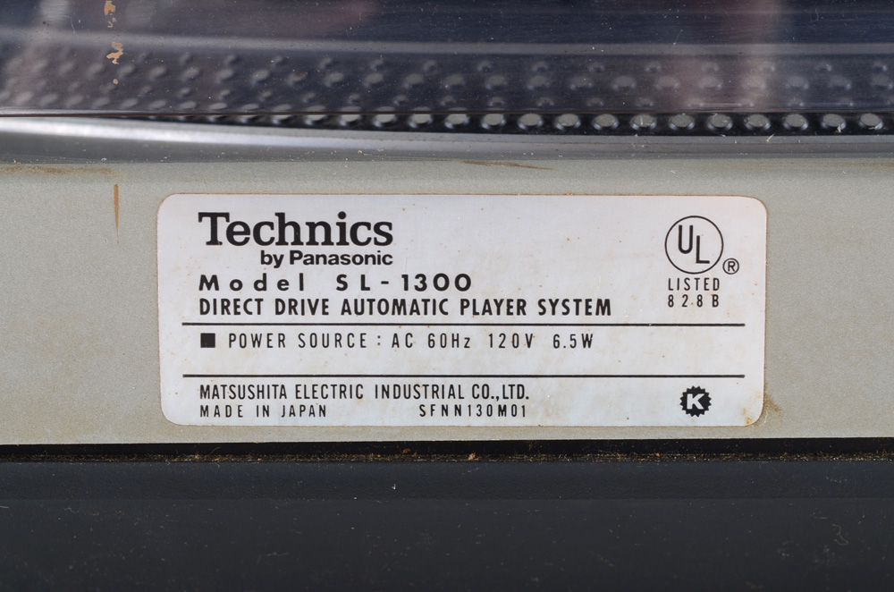 Vintage Technics by Panasonic Direct-Drive Model SL 1300 Turntable