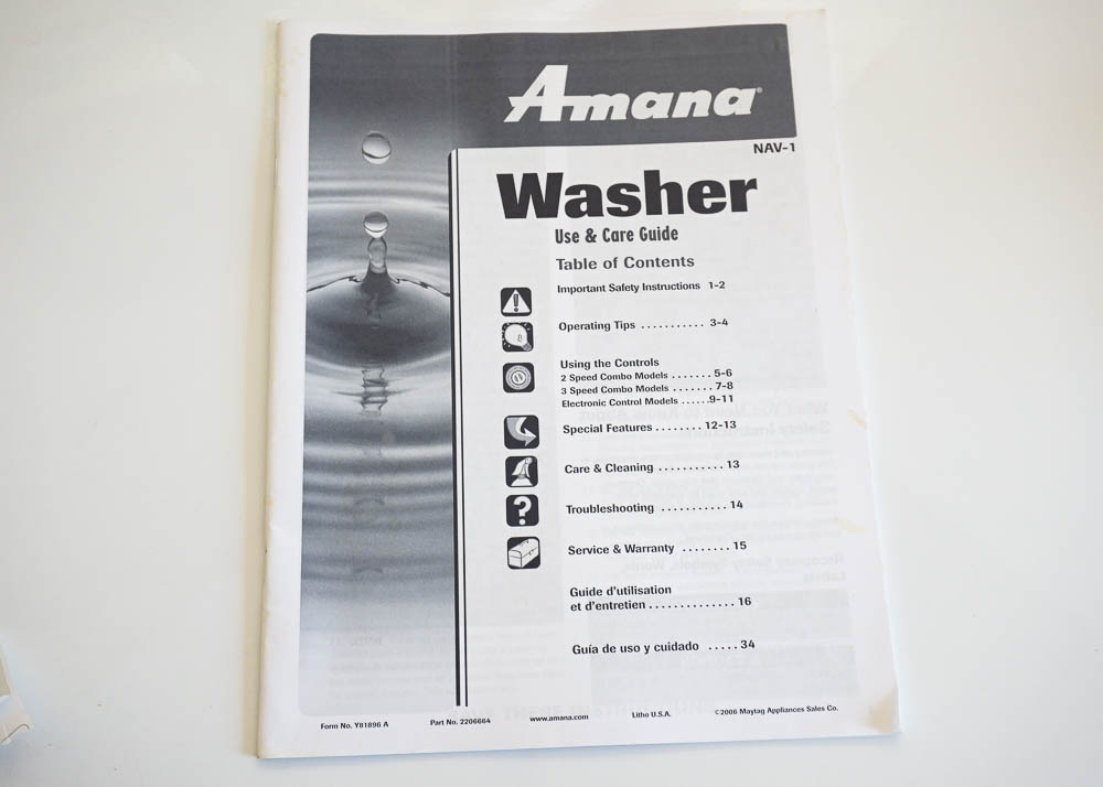 Amana Washing Machine