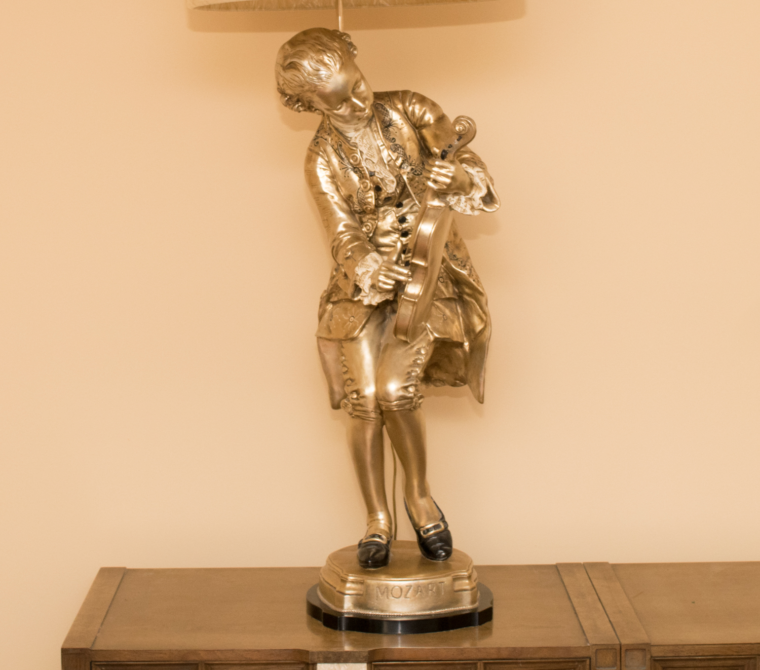 Vintage Marbro Lamp Co. Hollywood Regency Mozart Sculptural Table Lamp