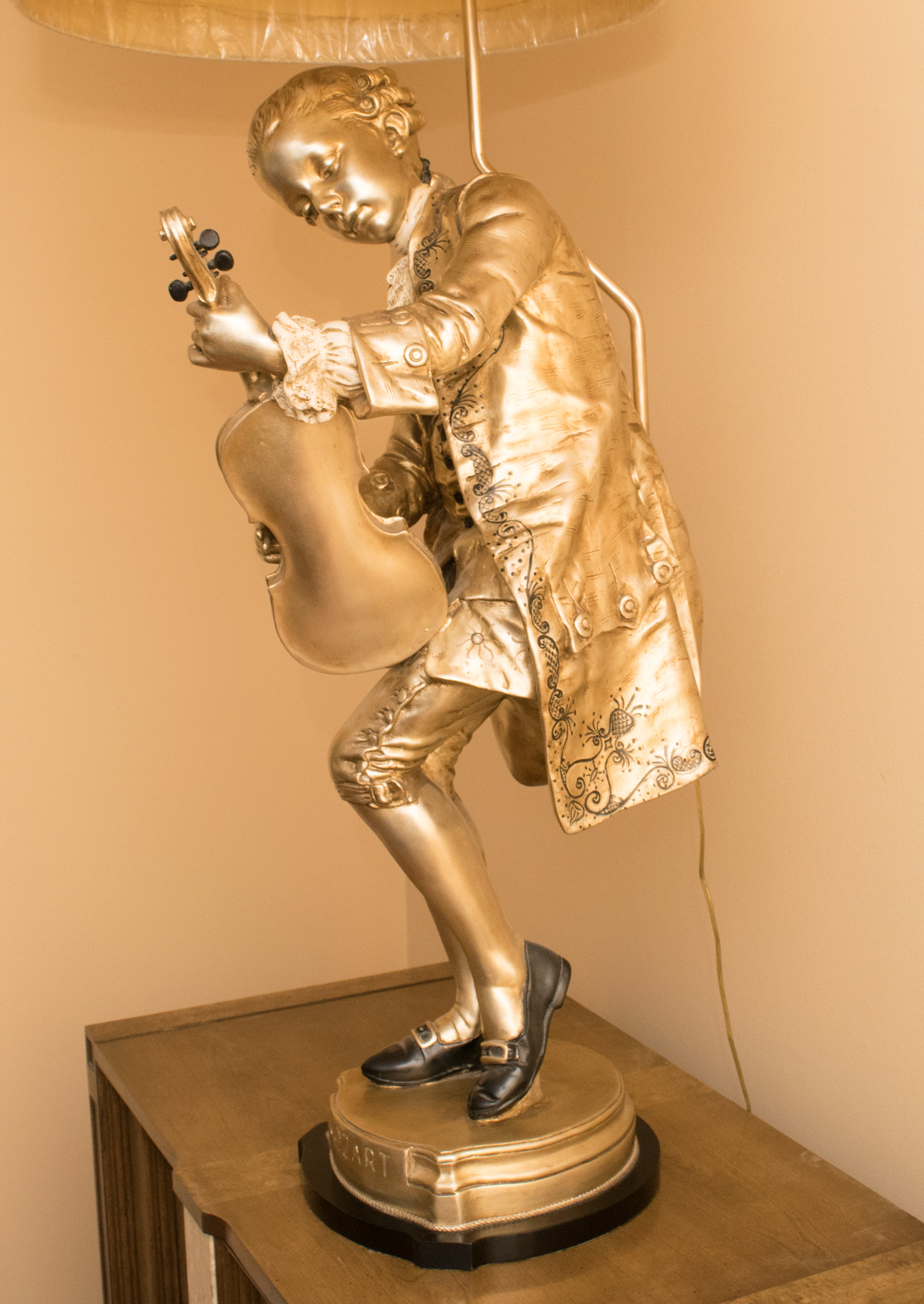 Vintage Marbro Lamp Co. Hollywood Regency Mozart Sculptural Table Lamp