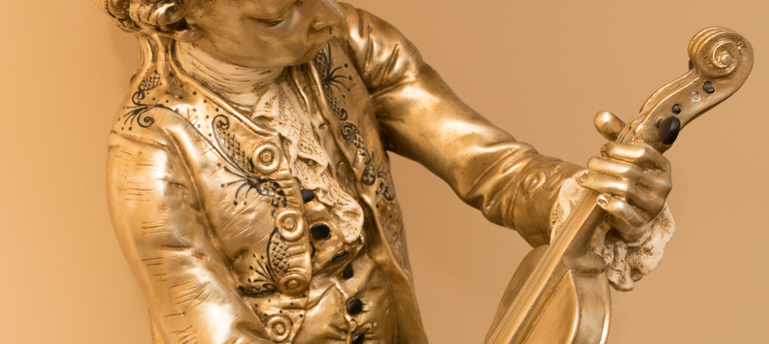 Vintage Marbro Lamp Co. Hollywood Regency Mozart Sculptural Table Lamp