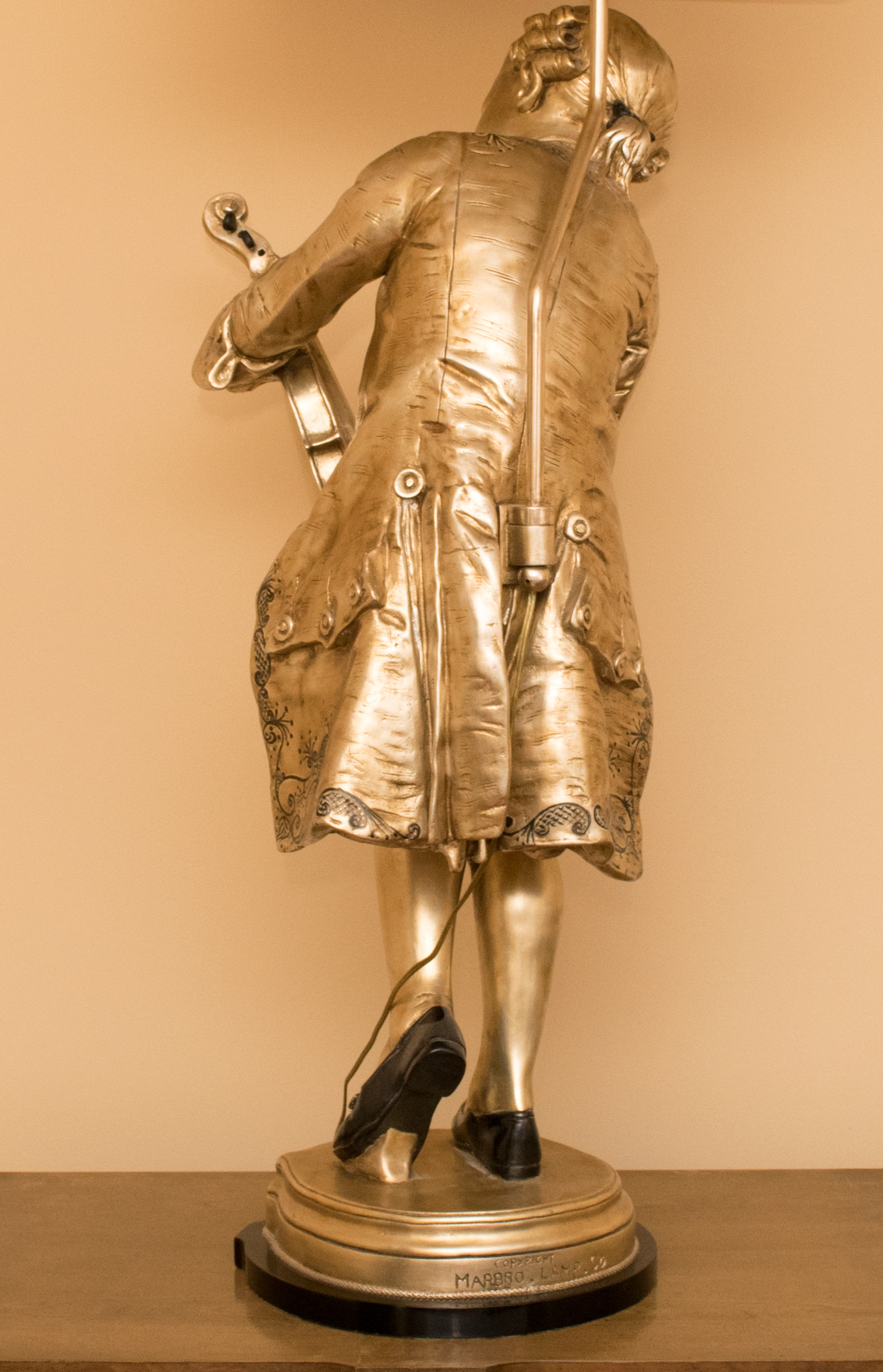 Vintage Marbro Lamp Co. Hollywood Regency Mozart Sculptural Table Lamp