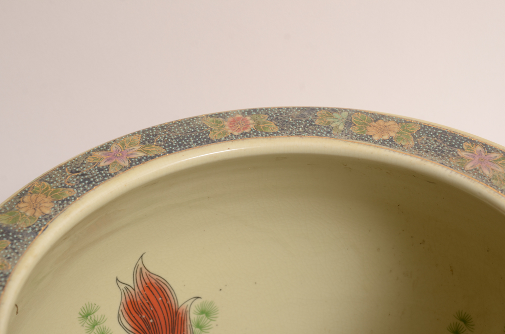 Chinese Style Decorative Planter with Goldfish