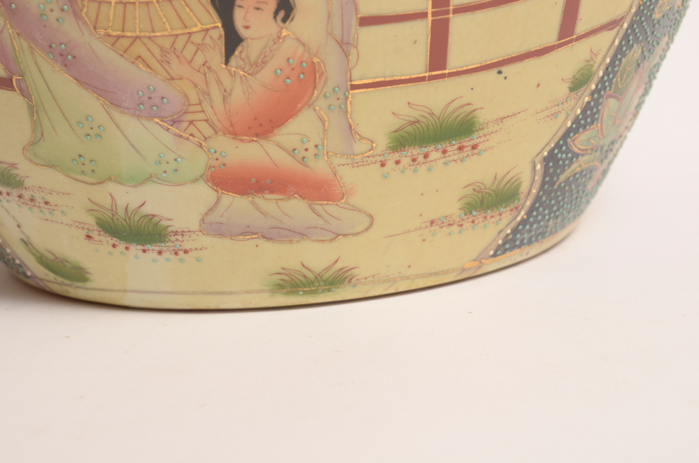 Chinese Style Decorative Planter with Goldfish