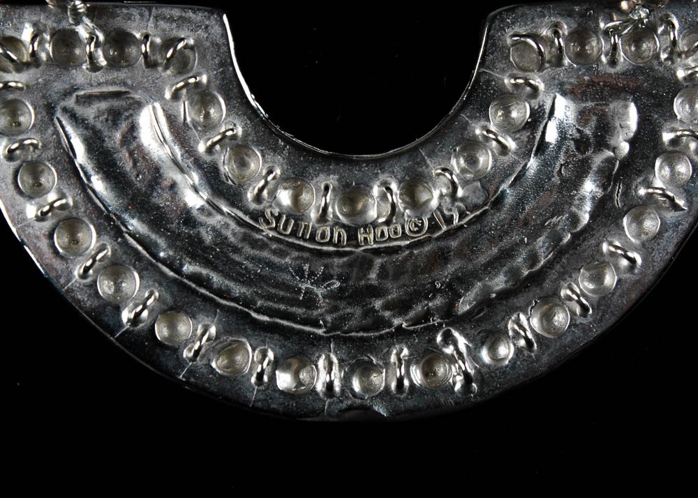 Carlton Ridge for Sutton Hoo Carved Stone and Sterling Scarab Necklace