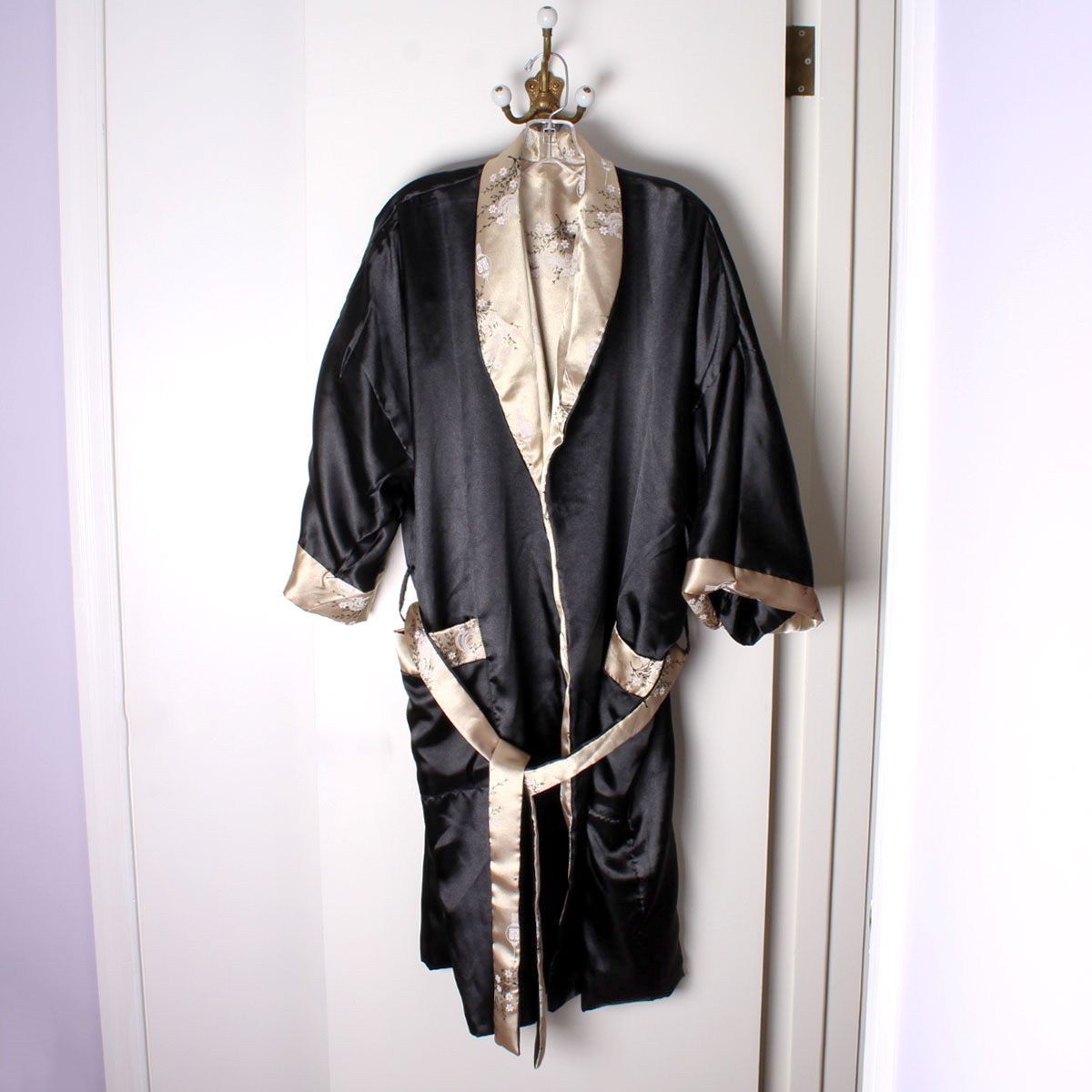 Reversible Silk Chinese Inspired Robe by Roses