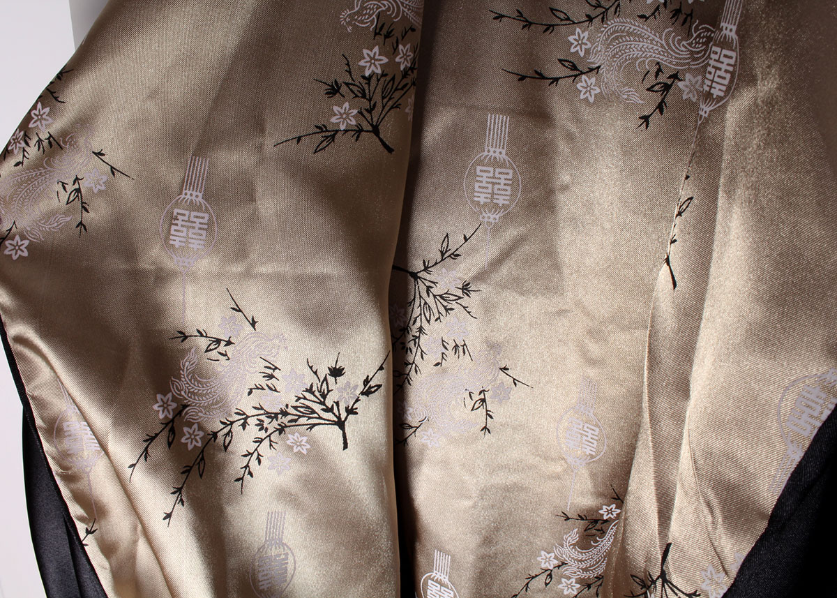 Reversible Silk Chinese Inspired Robe by Roses