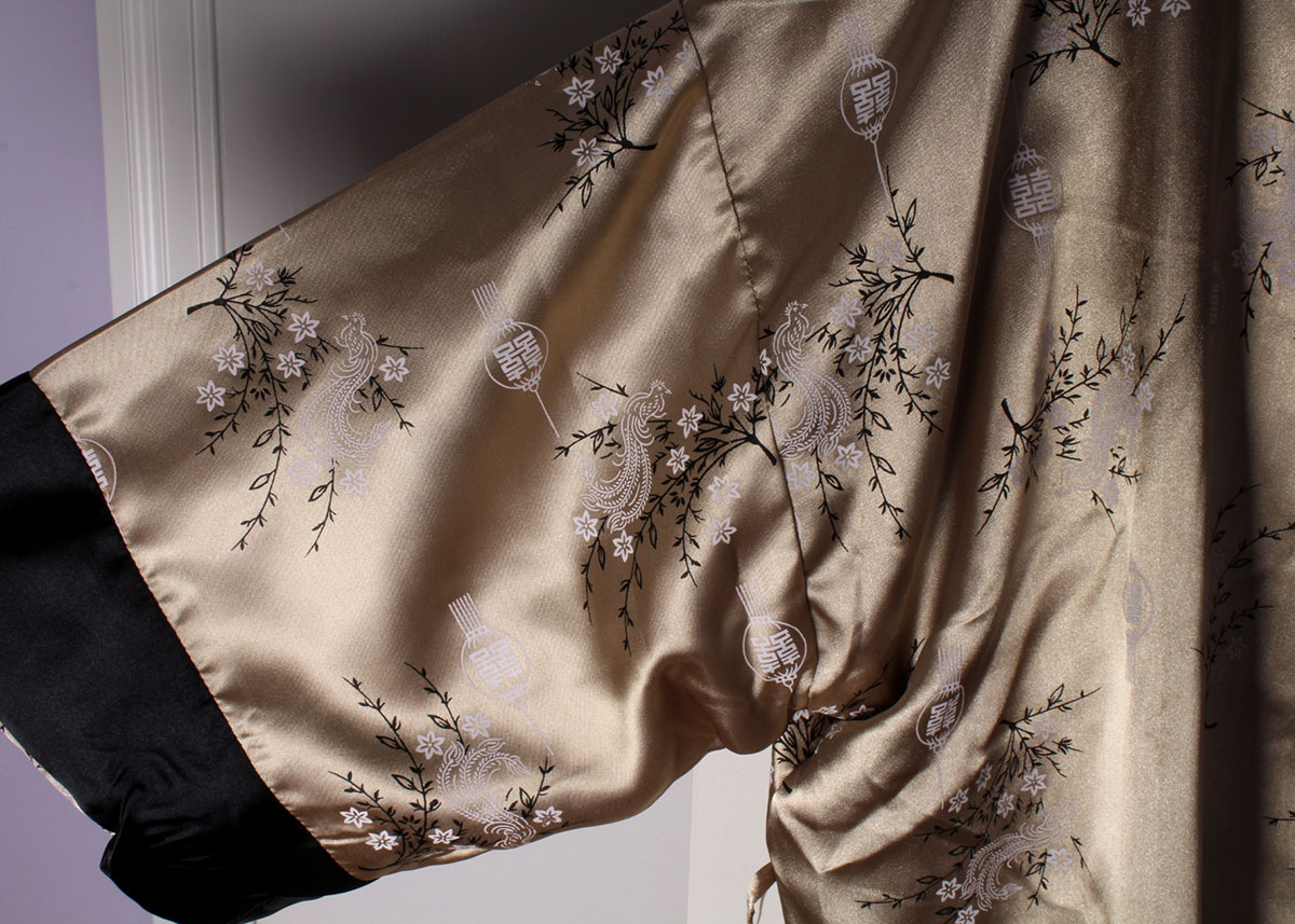 Reversible Silk Chinese Inspired Robe by Roses