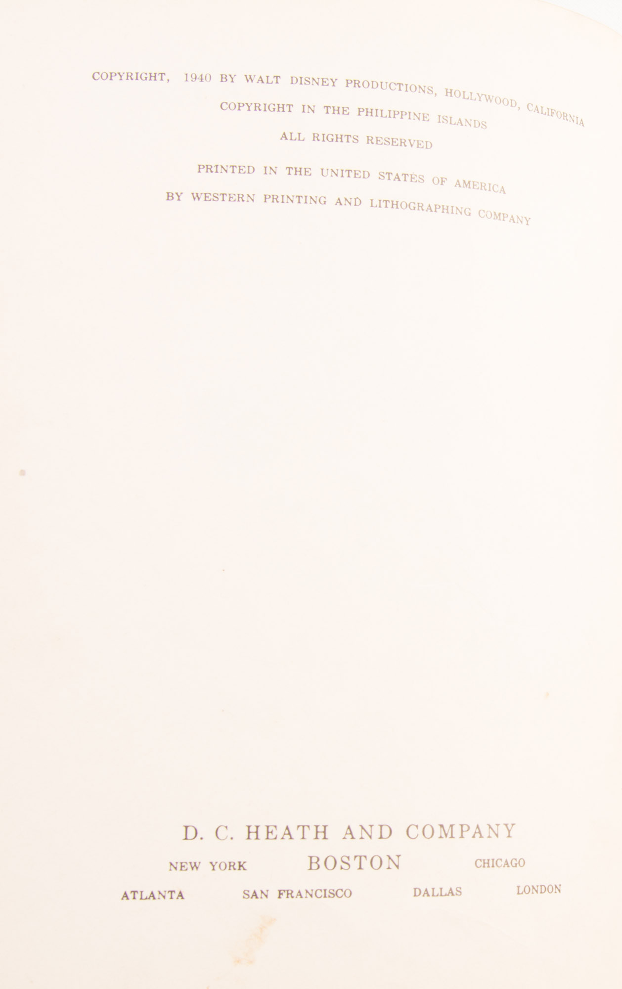 1940's Walt Disney Children's Books