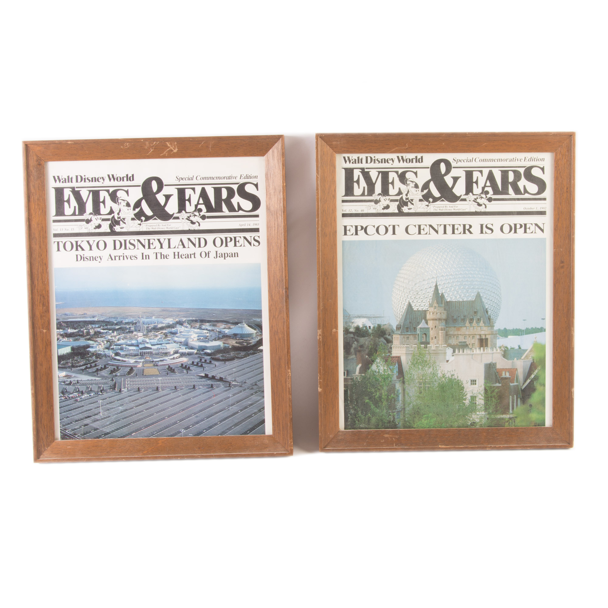 Walt Disney World "Eyes and Ears" Framed Newspapers