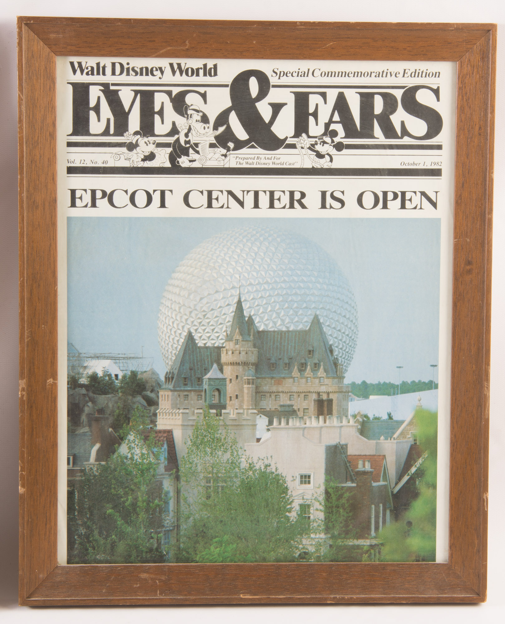 Walt Disney World "Eyes and Ears" Framed Newspapers