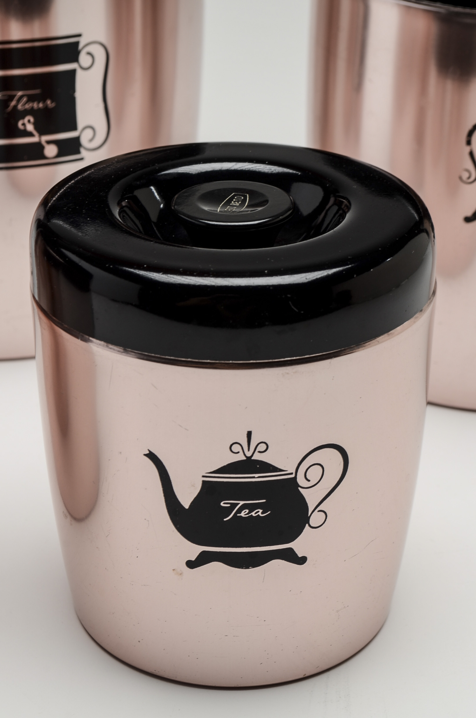 Vintage West Bend Aluminum Four-Piece Nesting Kitchen Canisters