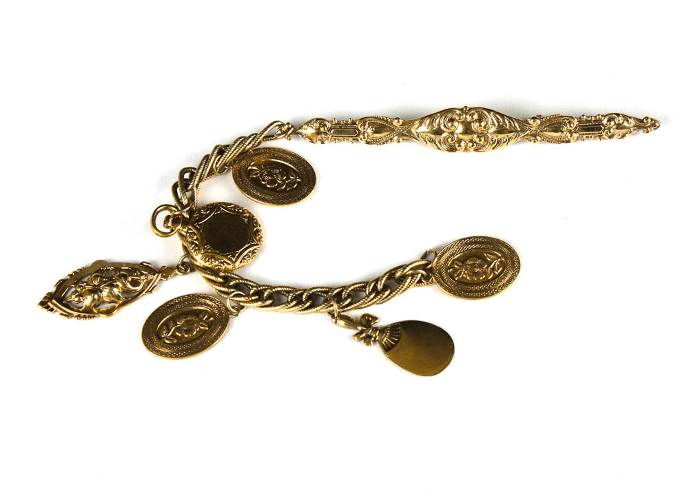 Gold Tone World Themed Jewelry