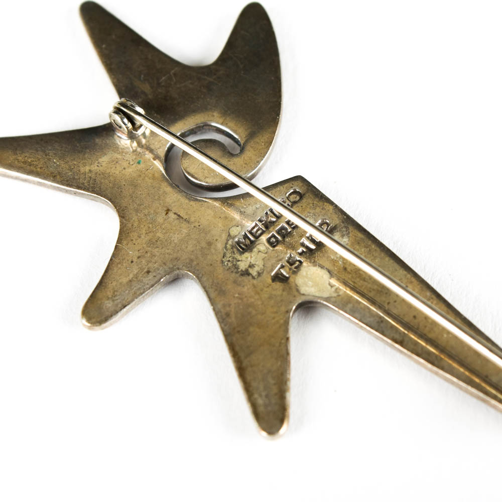 Mexican Sterling Bracelet and Brooch