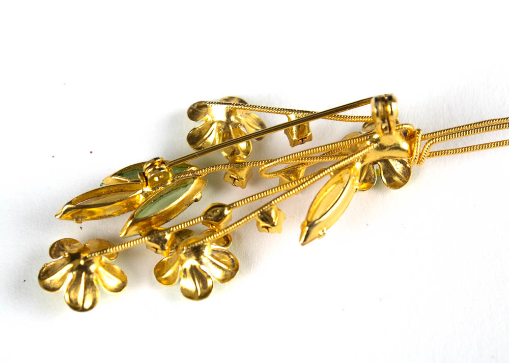 Collection of Vintage Brooches and Earrings with Enamel Details