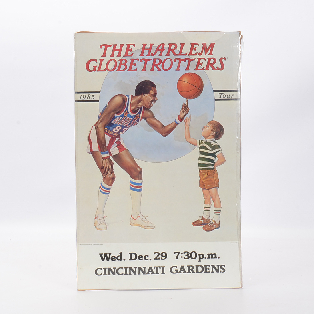 1983 Harlem Globetrotters Basketball Tour Poster From Gardens