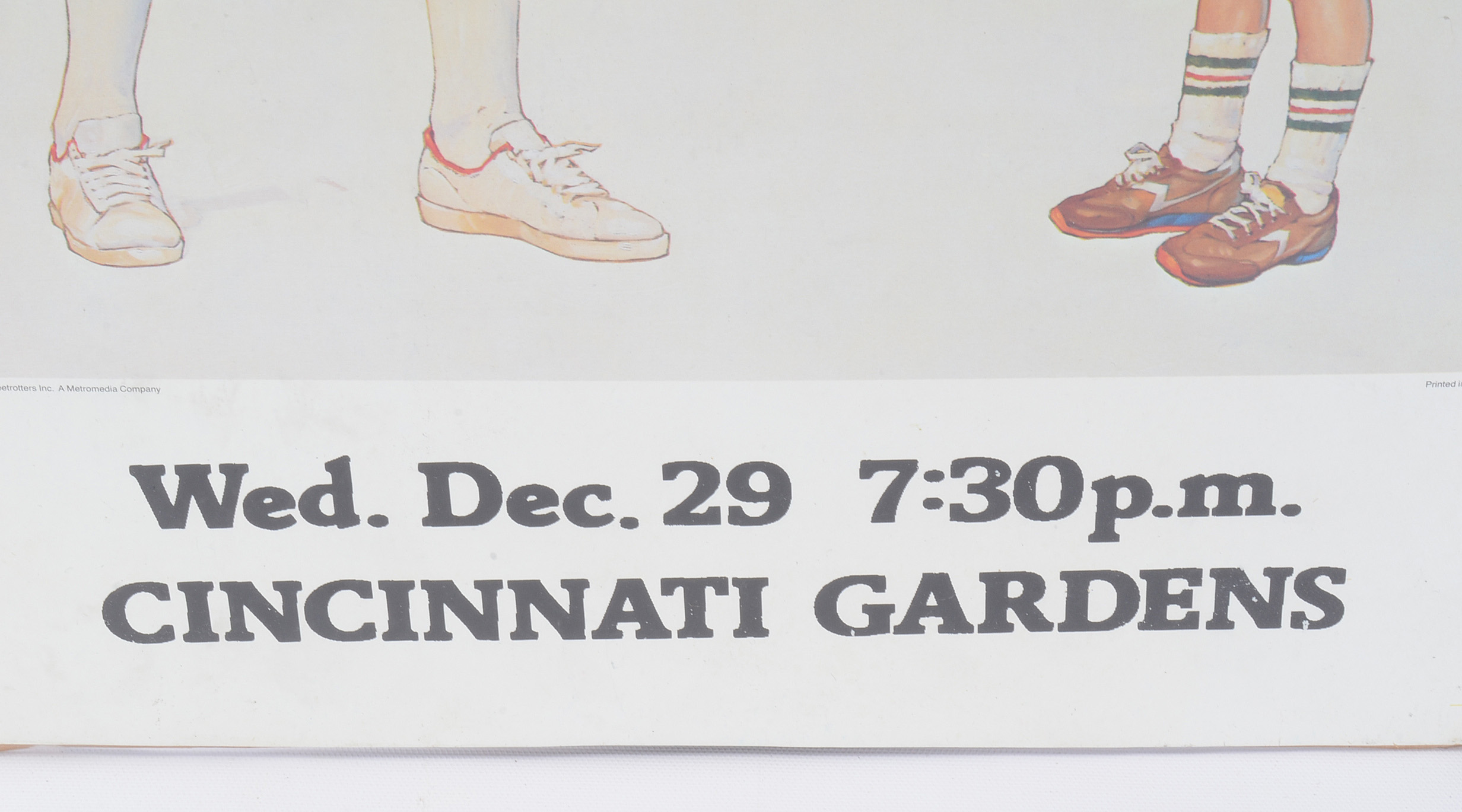 1983 Harlem Globetrotters Basketball Tour Poster From Gardens