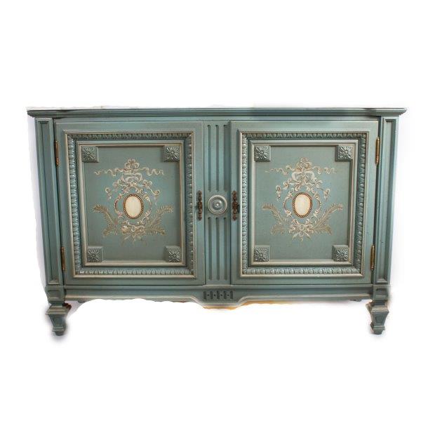 Neo-Classical Style Marble Top Buffet